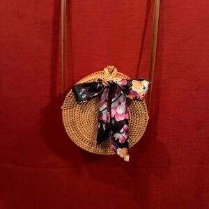 Vintage Rattan Round Purse